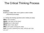 The Critical Thinking Process - slide 1