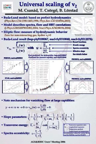 universal scaling of v 2