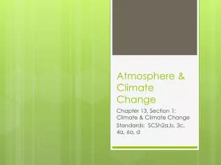Atmosphere &amp; Climate Change