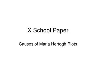 X School Paper