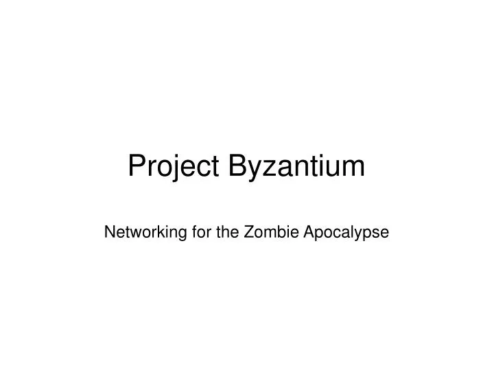 networking for the zombie apocalypse