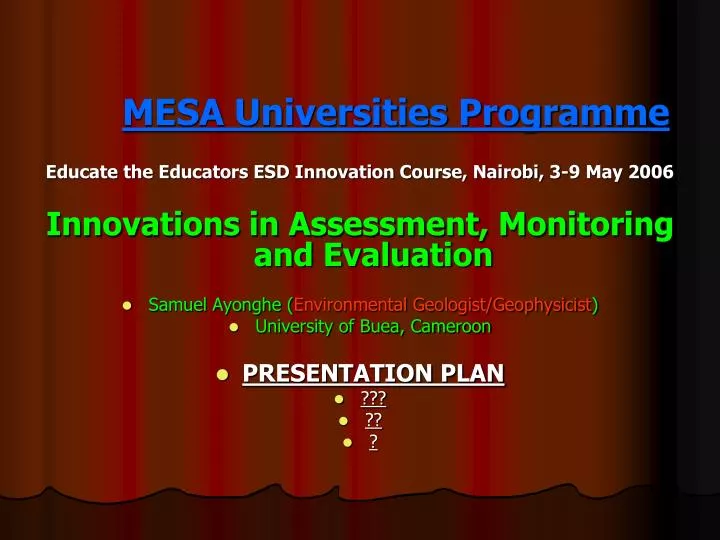 mesa universities programme