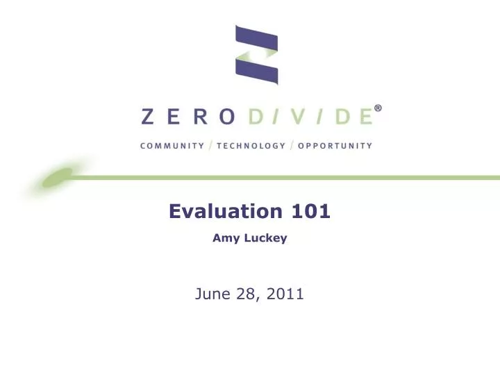 evaluation 101 amy luckey