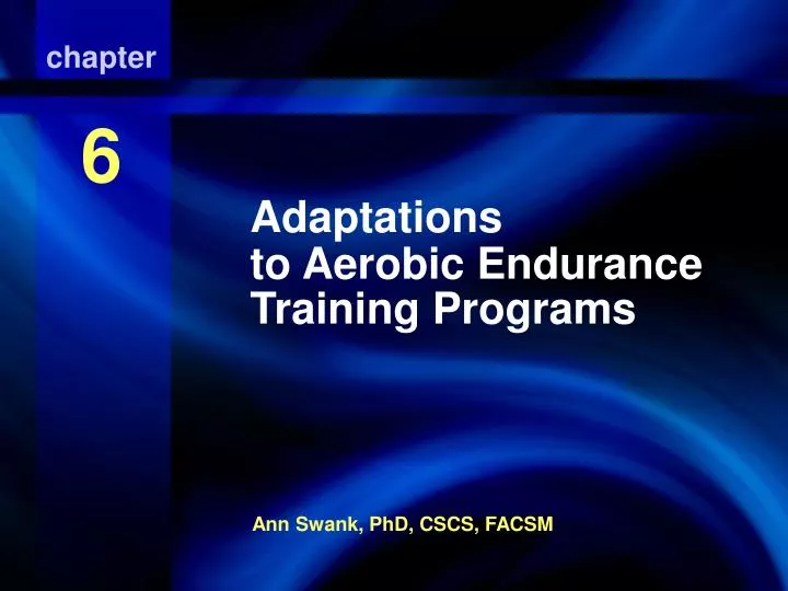 adaptations to aerobic endurance training programs