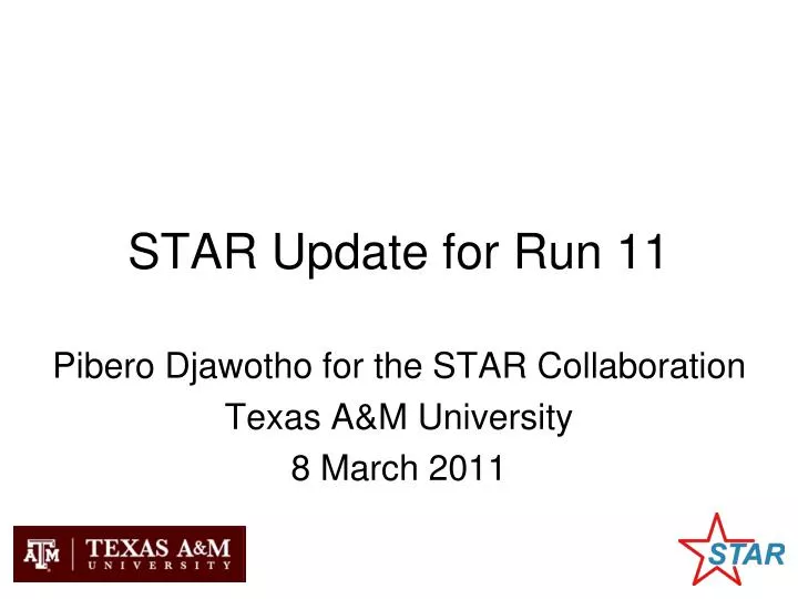 star update for run 11