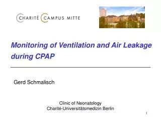 Monitoring of Ventilation and Air Leakage during CPAP