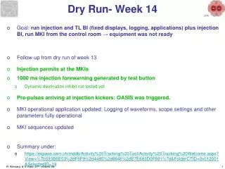 Dry Run- Week 14