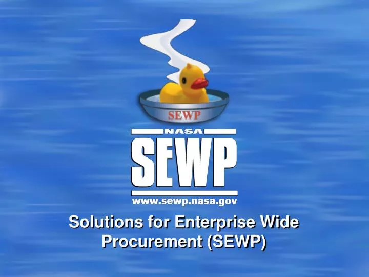 solutions for enterprise wide procurement sewp