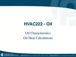 HVAC222 - Oil