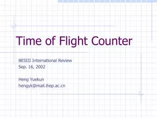 Time of Flight Counter