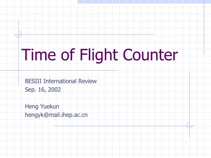 time of flight counter