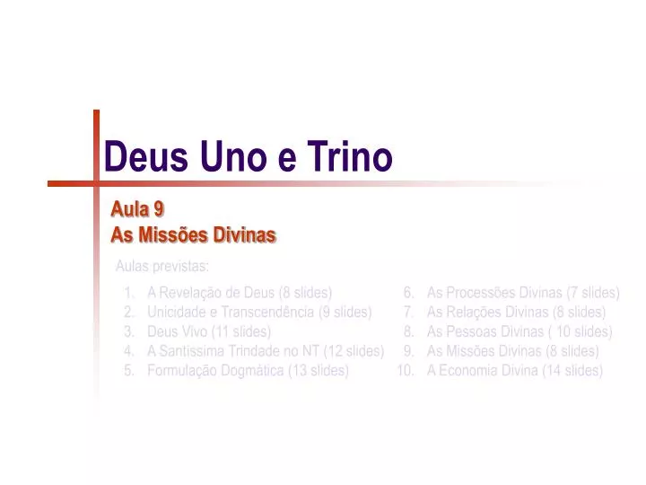 deus uno e trino