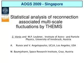 AOGS 2009 - Singapore