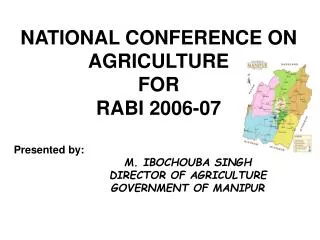 NATIONAL CONFERENCE ON AGRICULTURE FOR RABI 2006-07