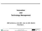 Innovation and Technology Management - slide 1