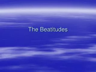 the beatitudes