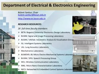 Department of Electrical &amp; Electronics Engineering