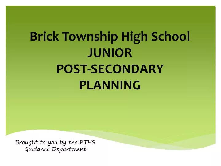 brick township high school junior post secondary planning