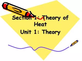 Section 1: Theory of Heat Unit 1: Theory