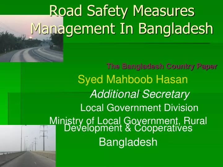 road safety measures management in bangladesh