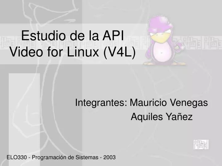 estudio de la api video for linux v4l