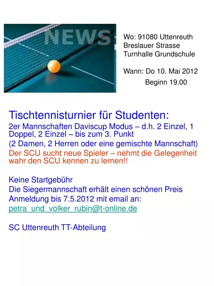 wo 91080 uttenreuth breslauer strasse turnhalle grundschule wann do 10 mai 2012 beginn 19 00