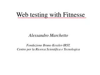 Web testing with Fitnesse