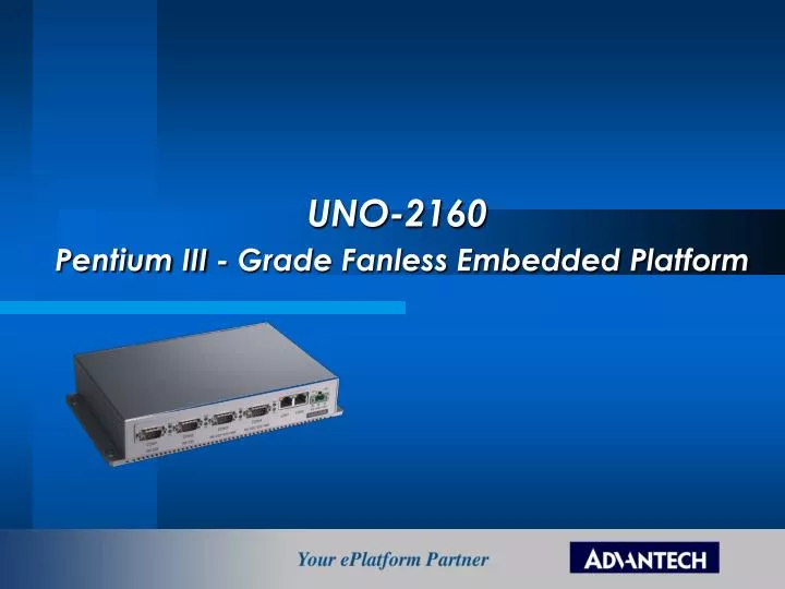 uno 2160 pentium iii grade fanless embedded platform