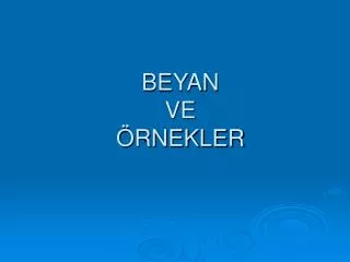 beyan ve rnekler
