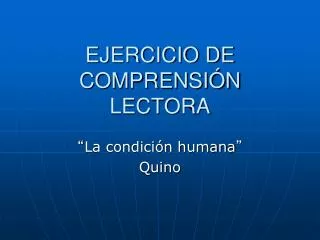 ejercicio de comprensi n lectora