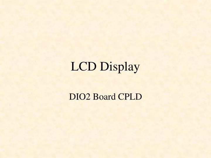 lcd display
