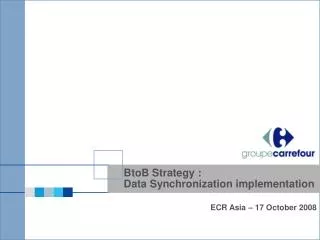 BtoB Strategy : Data Synchronization implementation