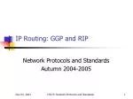 IP Routing: GGP and RIP - slide 1