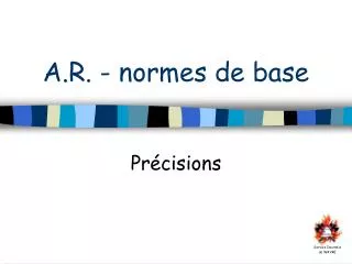 a r normes de base