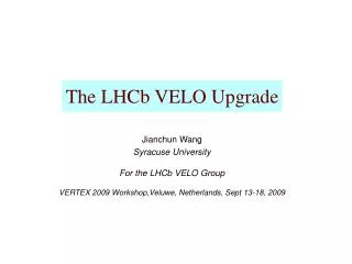 The LHCb VELO Upgrade