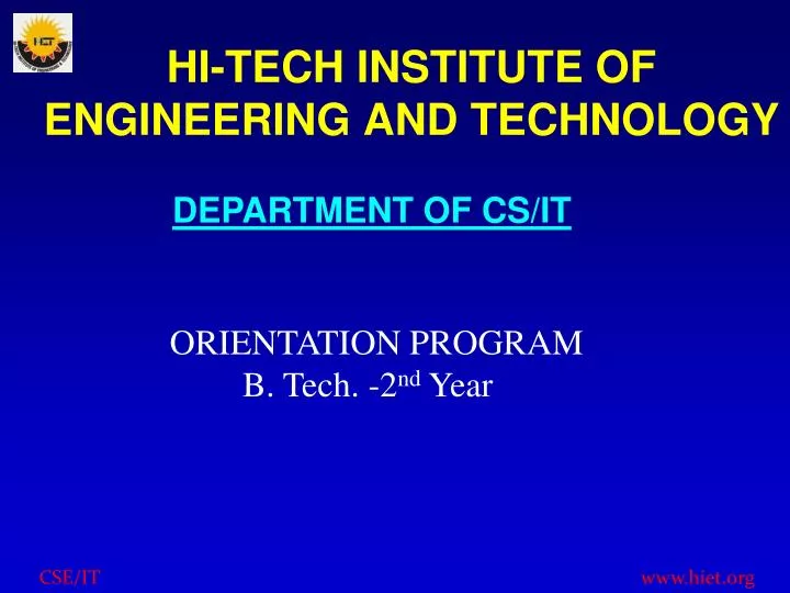 hi tech institute of engineering and technology