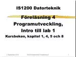 IS1200 Datorteknik - slide 1