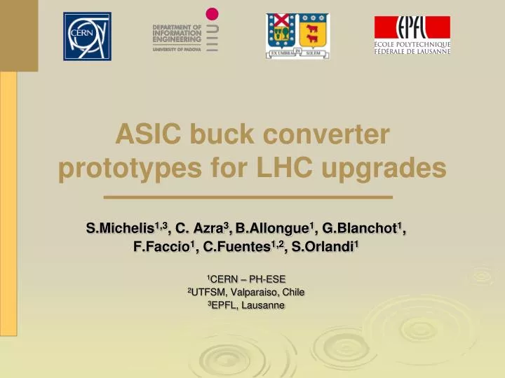 asic buck converter prototypes for lhc upgrades