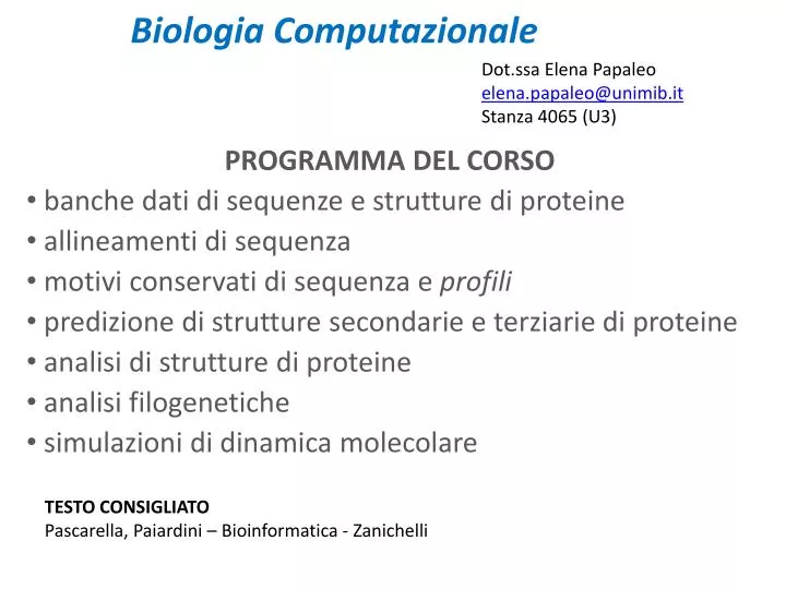 biologia computazionale