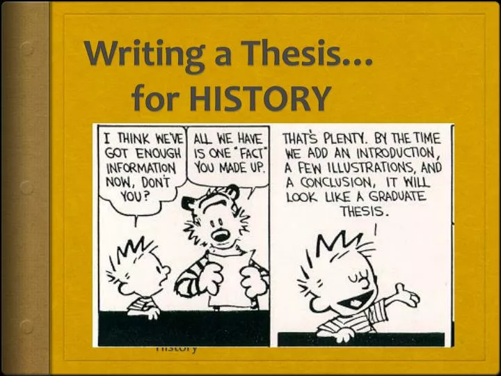 writing a thesis for history