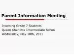 Parent Information Meeting - slide 1