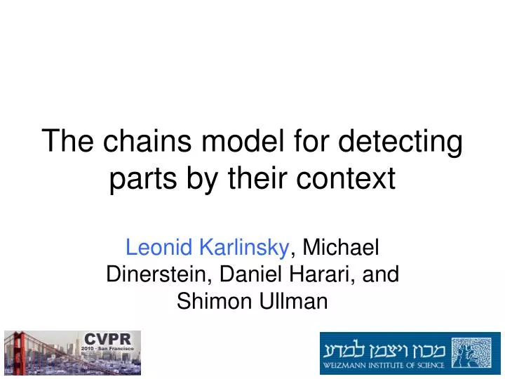 the chains model for detecting parts by their context