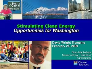 Stimulating Clean Energy Opportunities for Washington