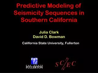Predictive Modeling of Seismicity Sequences in Southern California