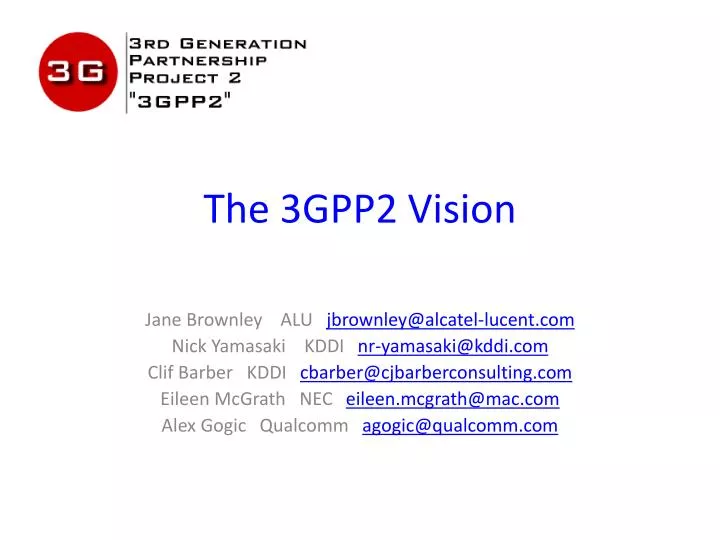 the 3gpp2 vision