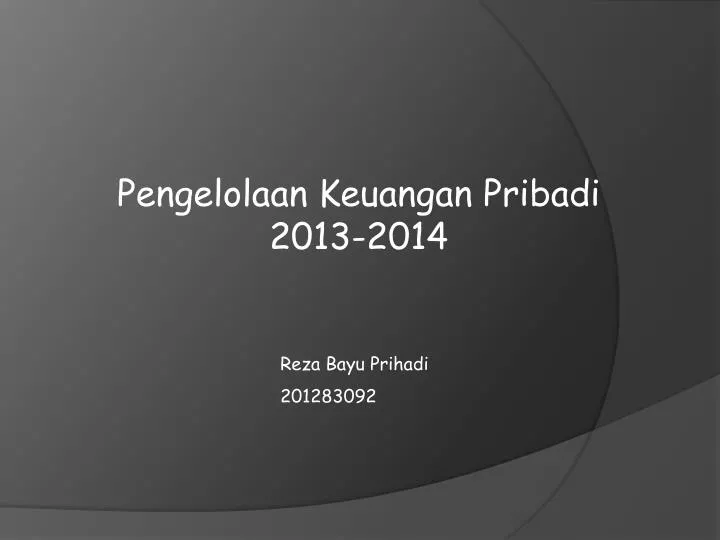 pengelolaan keuangan pribadi 2013 2014