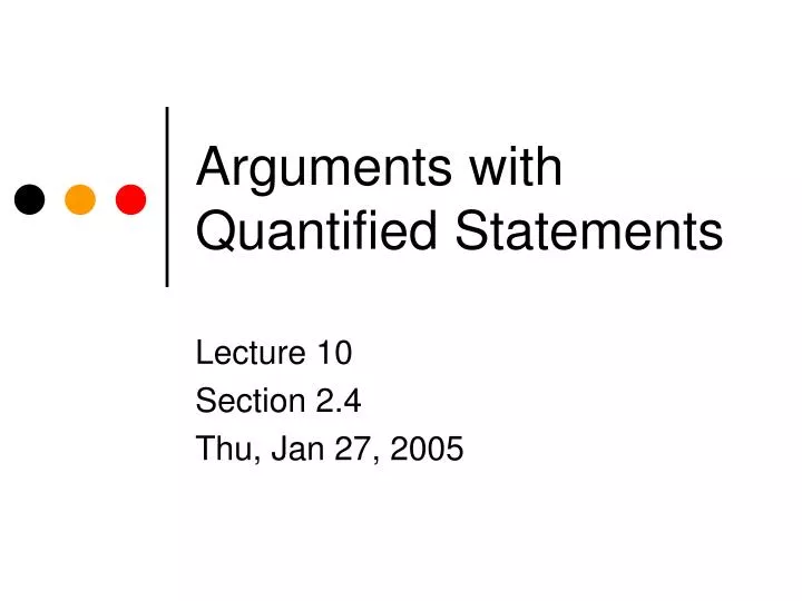 arguments with quantified statements