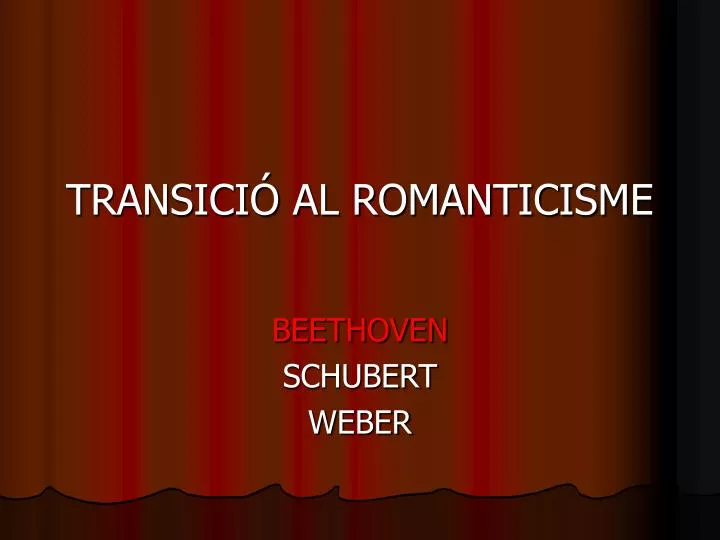 transici al romanticisme