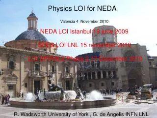 Physics LOI for NEDA