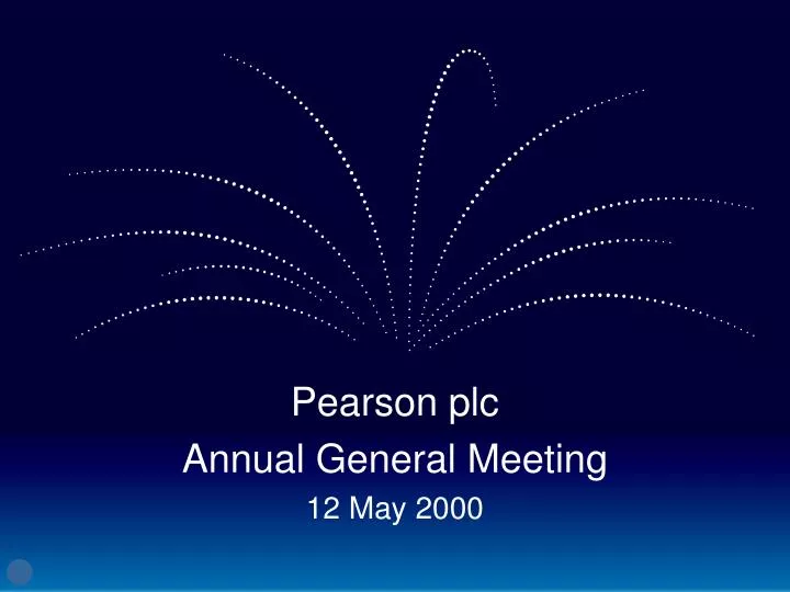 pearson plc annual general meeting 12 may 2000